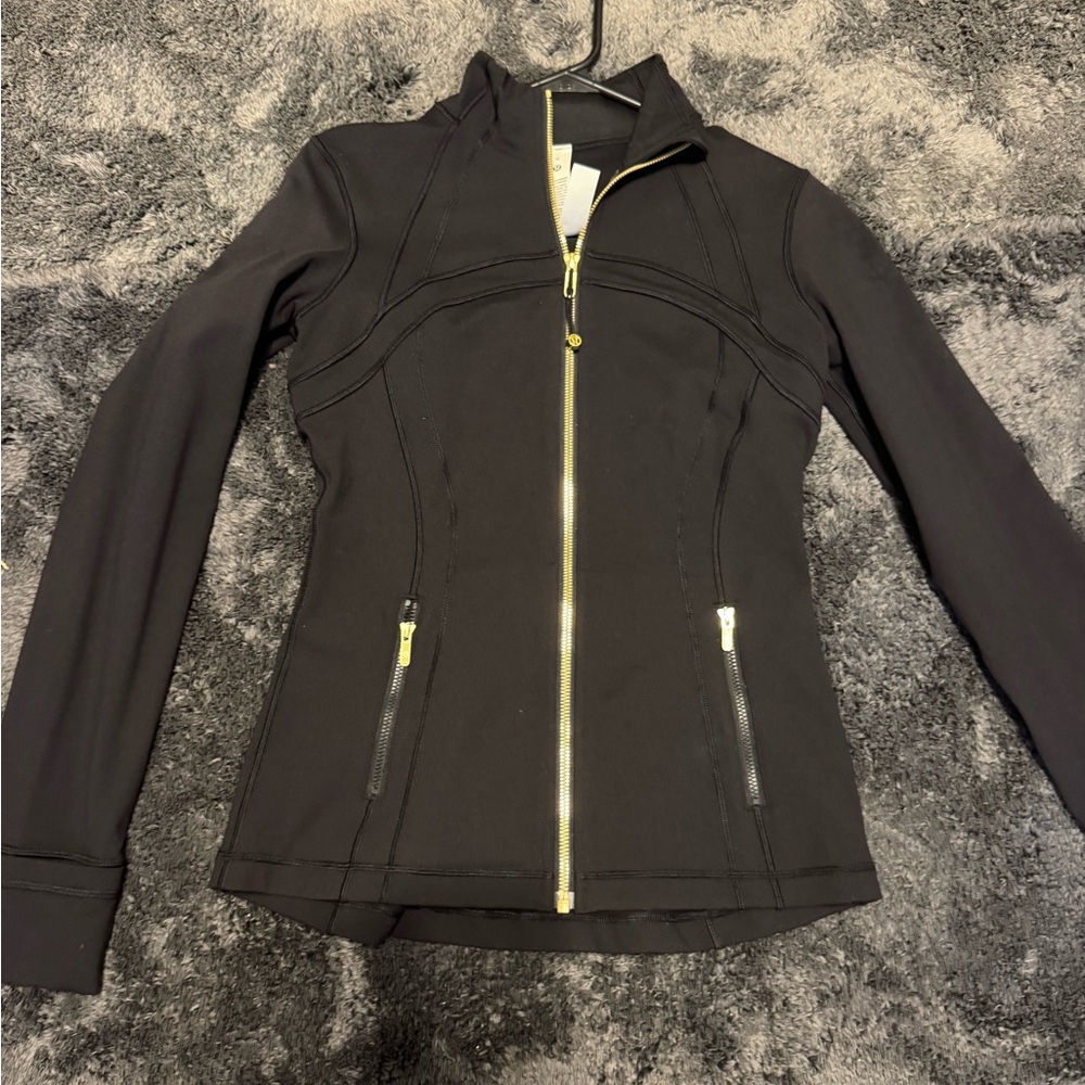 Lululemon Athletica Black Utility Jacket with Gold Zipper